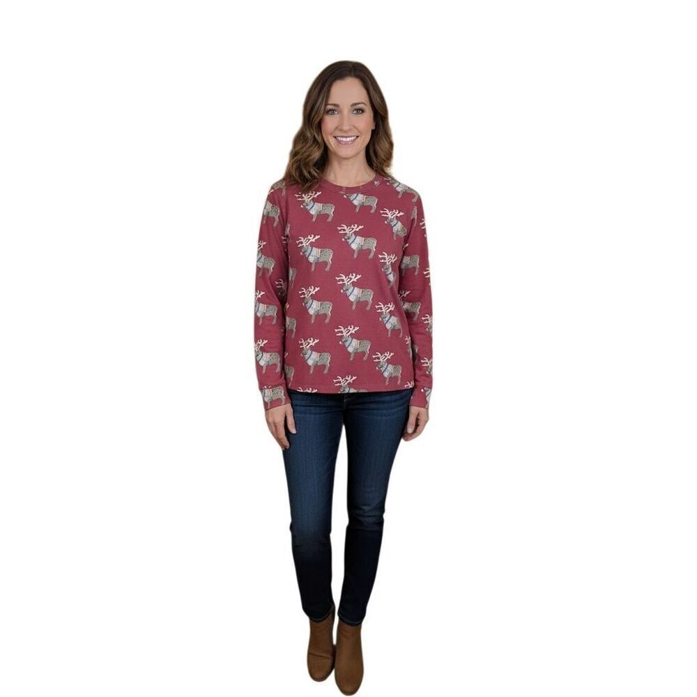 Tea Reindeer Pajama Top size L